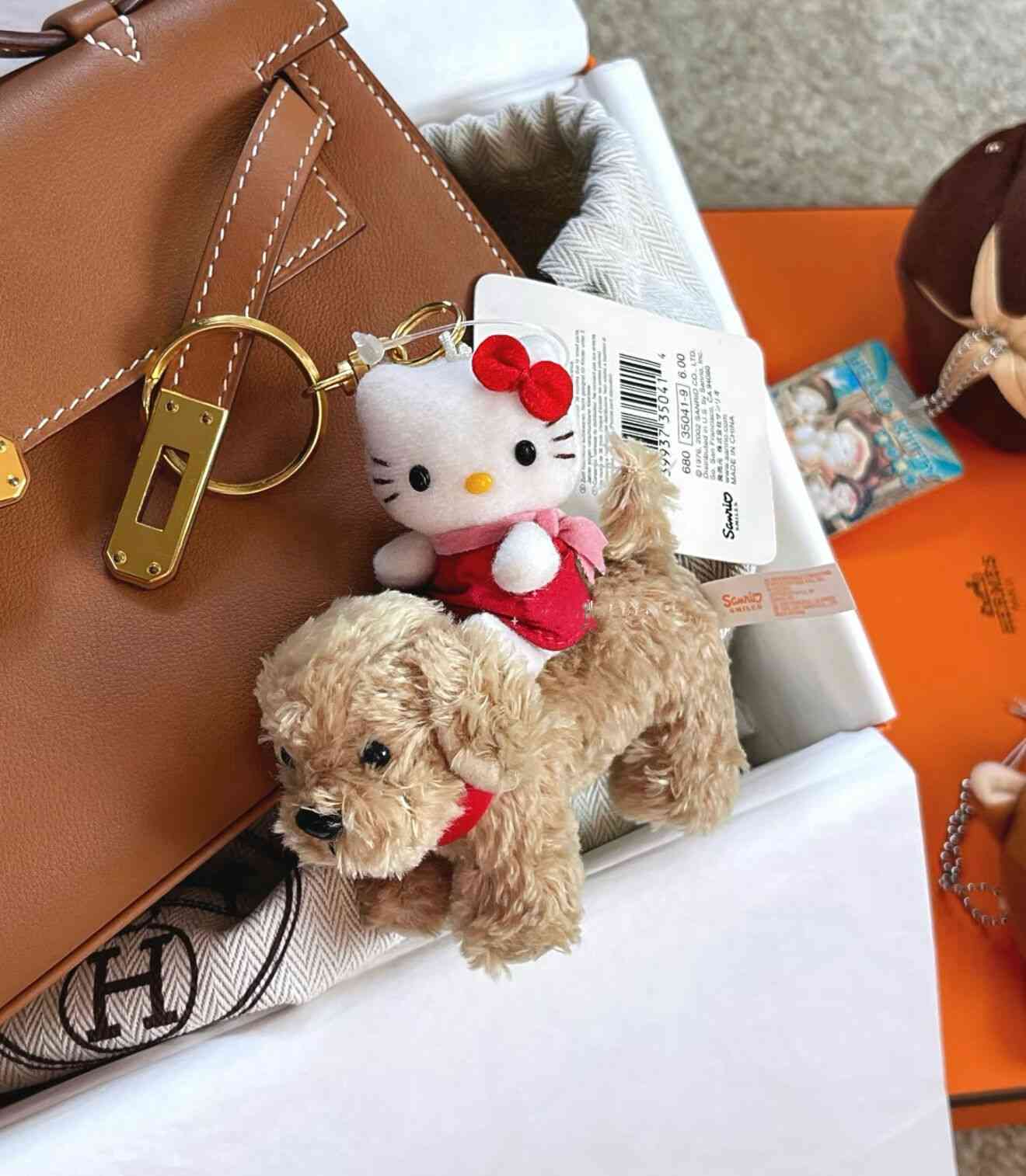 Vintage Sanrio Hello Kitty Riding Mascot Charm 