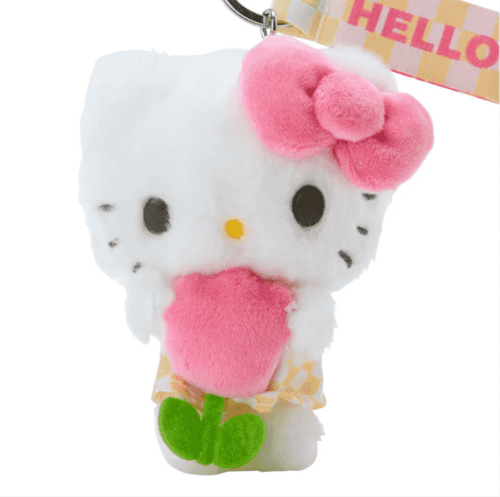 Thumbnail of Sanrio Hello Kitty Pastel Checkers Plush Keychain
