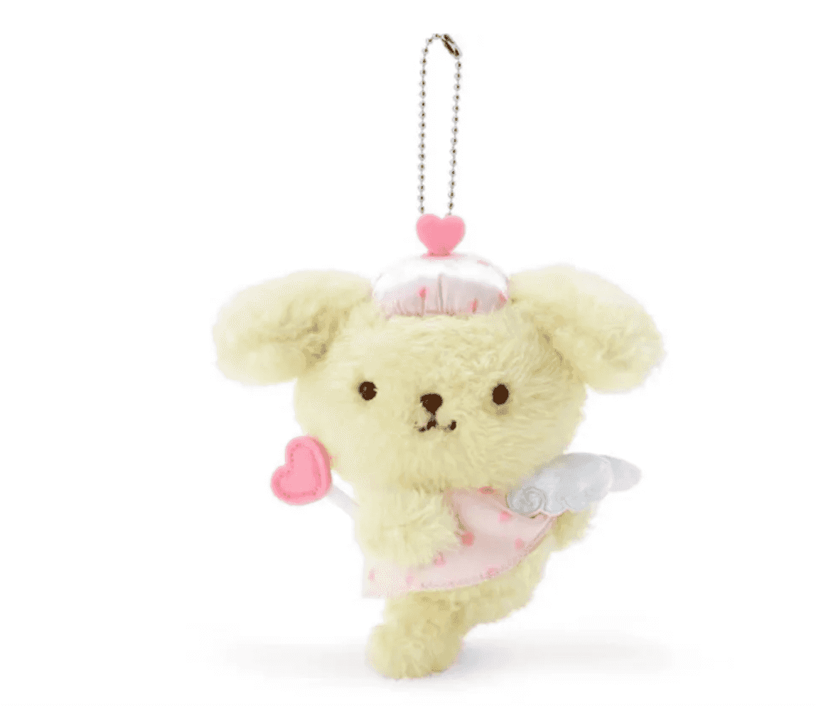 Sanrio Pompompurin Angel Series Girly Heart Plush Pendant