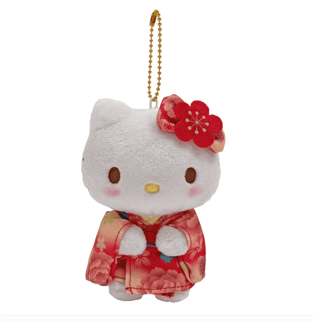Sanrio Hello Kitty Sakura Graduation Kimono Design Plush Keychain 